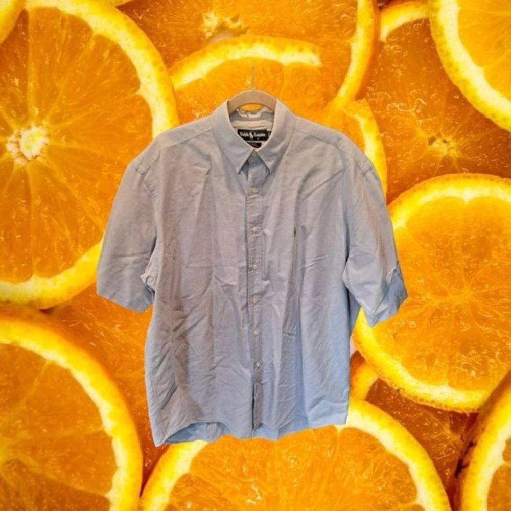 RALPH Lauren Blake Light Blue With Colorful Embroidered Logo‎ Size Large